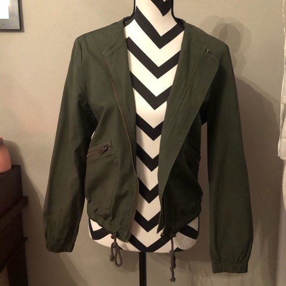 Army Green Bomber Jacket - Picture 2 of 6